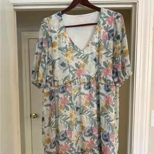 Floral V-Neck Dress